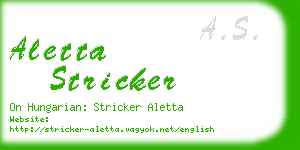 aletta stricker business card
